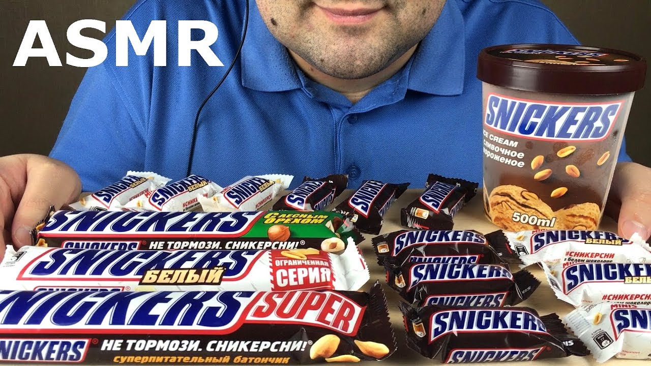 ASMR SNICKERS CHOCOLATE PARTY & ICE CREAM (Eating Sounds) Mukbang *NO TALKING* | Russian ASMR