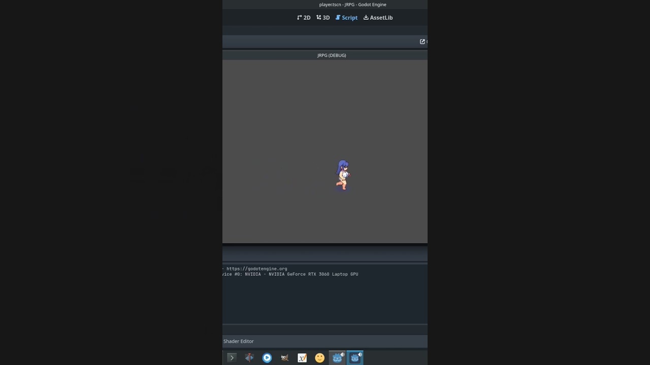 2D jrpg in Godot engine character movement implemented #godot #games #game #gameengine