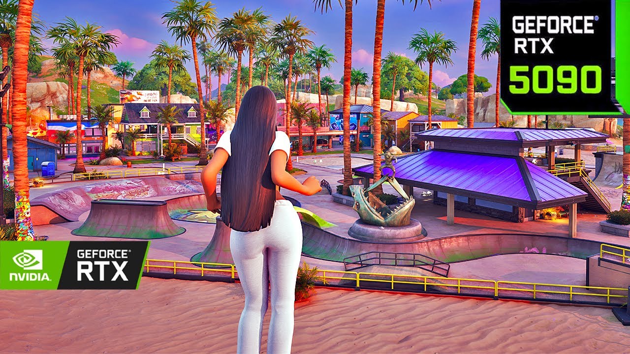 Fortnite Kim Kardashian Skin Gameplay | RTX 5090 4K MAX Graphics + Ray Tracing ON #fortnite