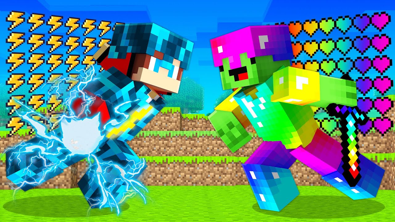 STORM Armor JJ vs RAINBOW Armor Mikey in Minecraft - Maizen JJ and Mikey