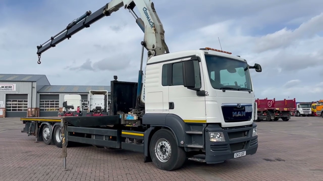 New In Stocklist For Sale: MAN TGS 26.360 6X2 DRAWBAR SPEC FLATBED CRANE – 2013 – EK13 UGF