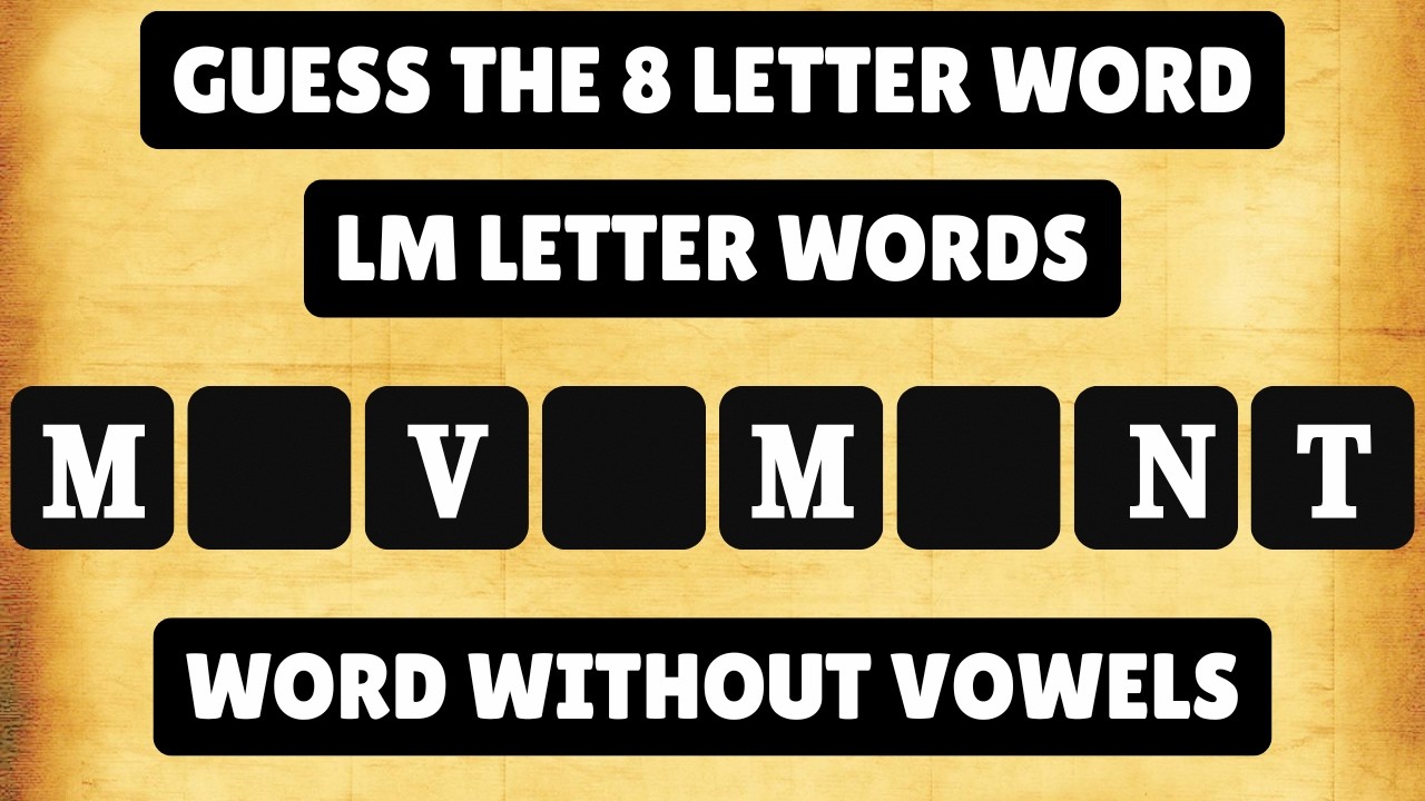 Guess the 8 Letter Word: Start with Letter LM 🤔| Word Challenge