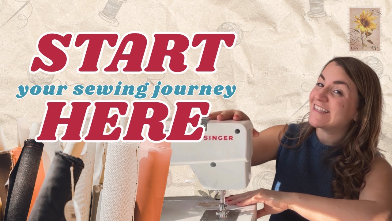 How to Set Up Your Sewing Machine (and Sew Your First Stitches) | Your First Sewing Lesson 