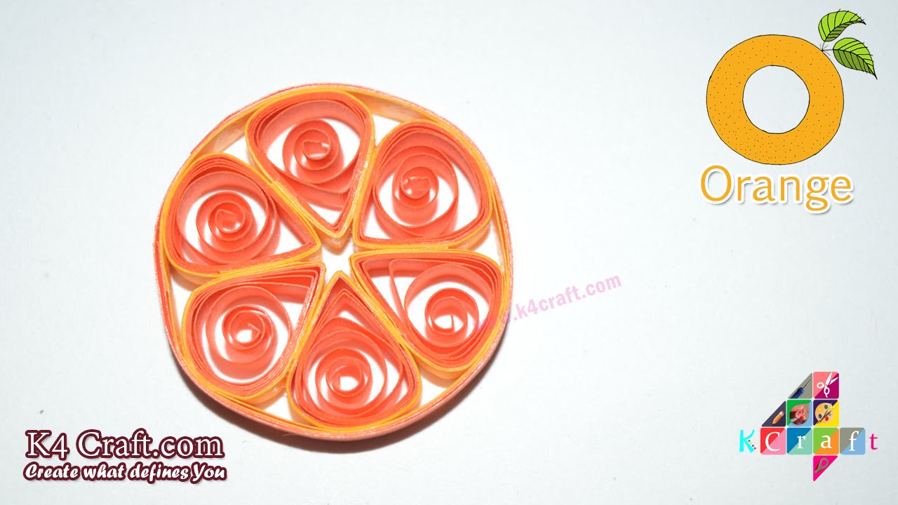 DIY: How to make a Sweet Quilling Orange ( Quilling Fruit ) - K4Craft