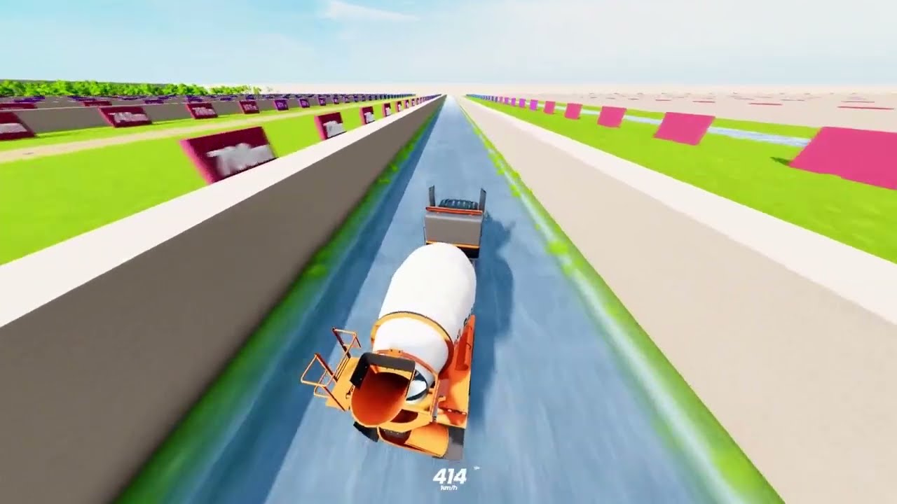 500 km/h on Ice Road 🧊 | Impossible Stop Challenge 😱 | BeamNG.drive