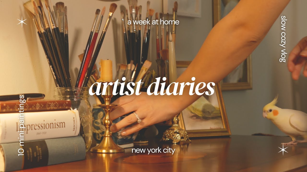 Getting into my first gallery show?!! 10 mini painting projects, cleaning the studio, slow cozy vlog