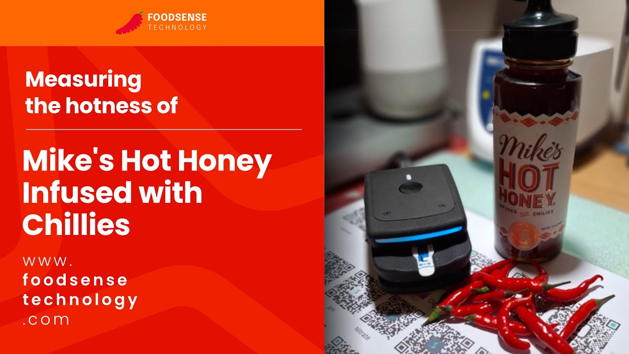 Measuring the hotness of Mike's Hot Honey Infused with Chillies
