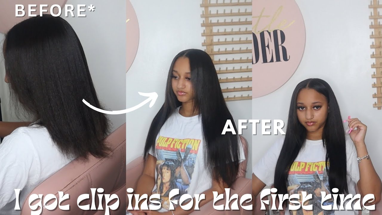 I got clip ins for the first time! Beginner friendly - Wash, Blow Dry, Straighten & CLIP!!