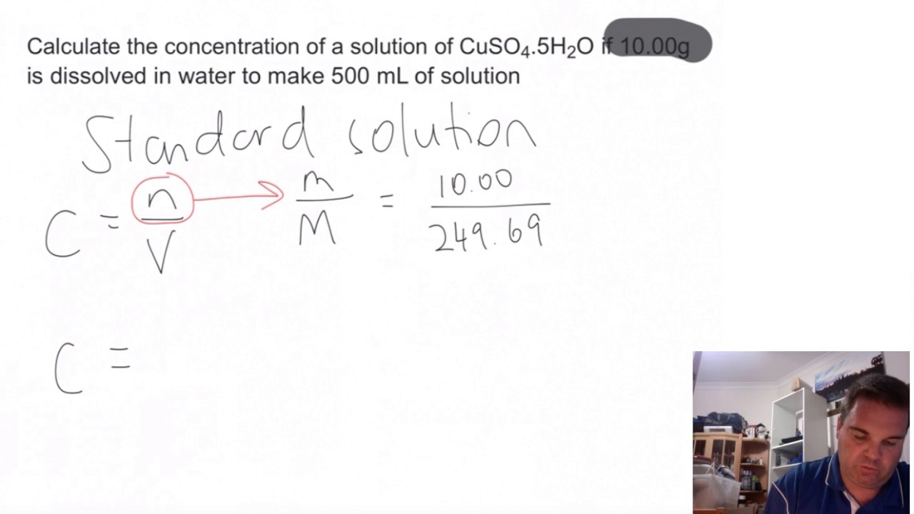 Calculation #3   Standard Solution
