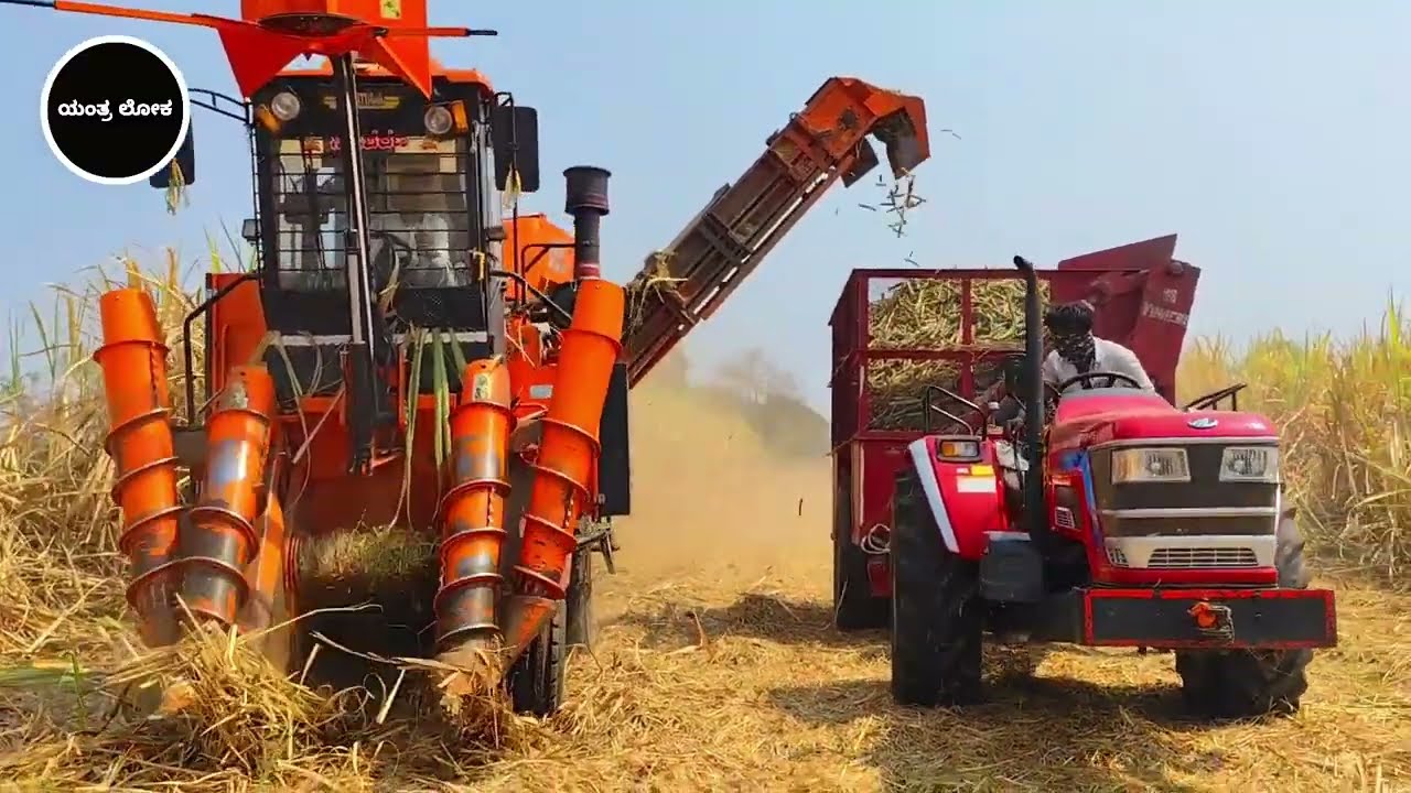 Shaktiman sugar cutting machine and mahindra arjun 605 tractor 
