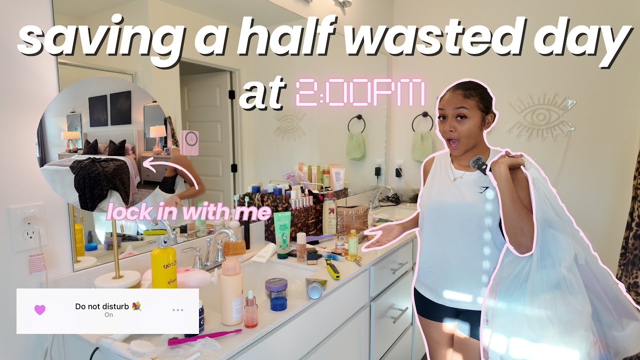 saving a half wasted day at 2:00PM ✨ cleaning my messy house + self care