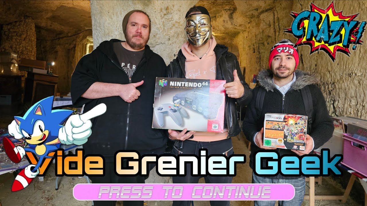 ☆VIDE GRENIER GEEK☆ Des ARTEFACTS du JEU VIDÉO sont dans cette GROTTE !! 🤩🎮🕹🧸🪀