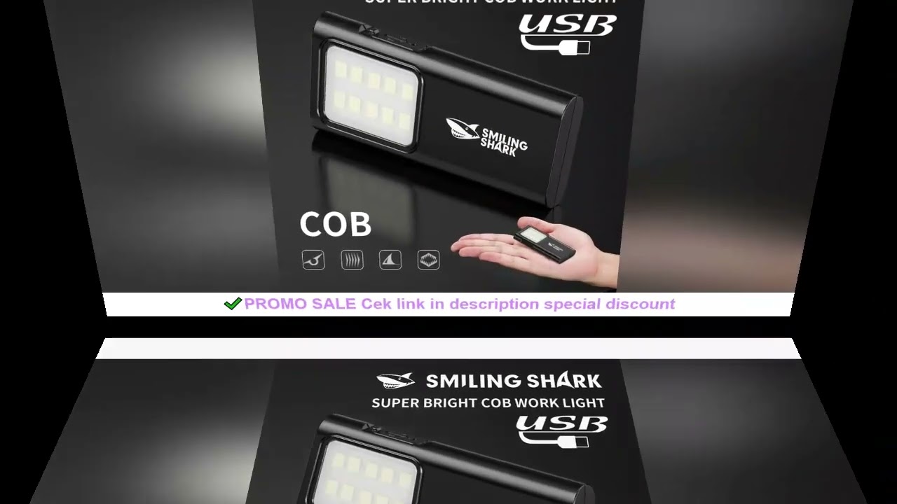 Smiling Shark TIP065 Mini Rechargeable Worklight,COB Floodlight Pocket Flashlight,with Clip Design,f