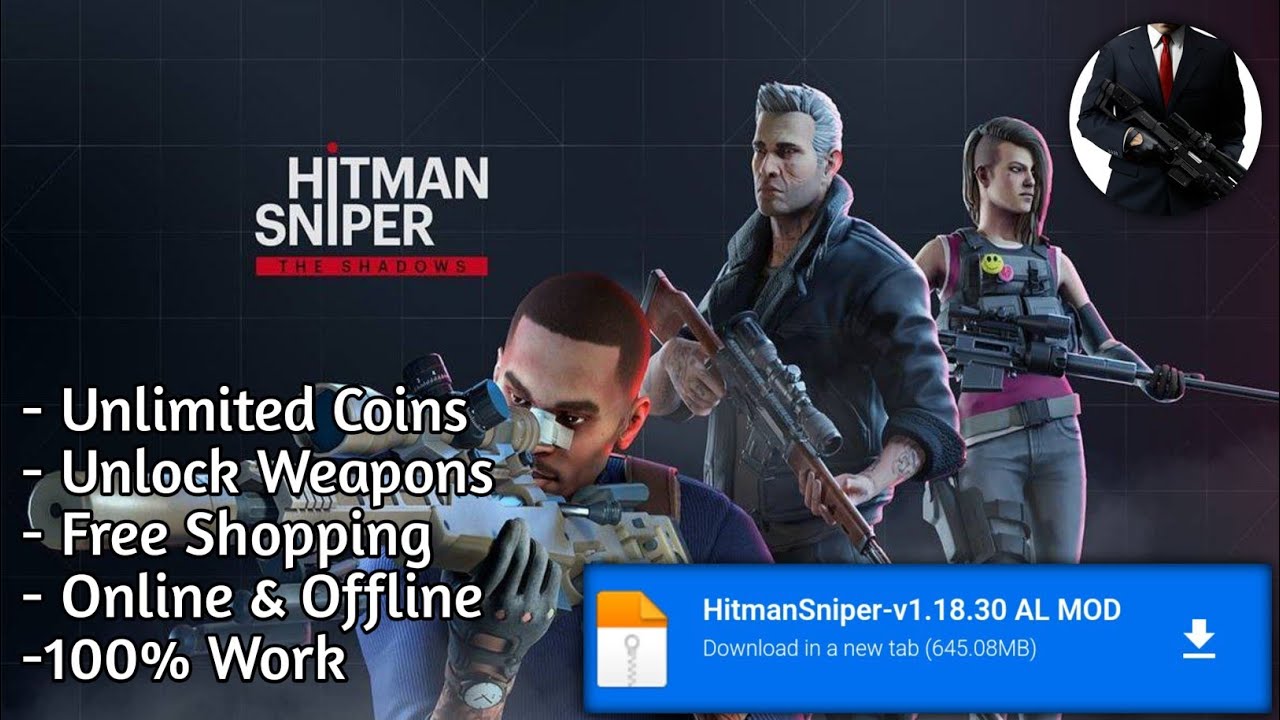 Hitman Sniper Mod v1.18.30 — неограниченные деньги и разблокировка всего оружия