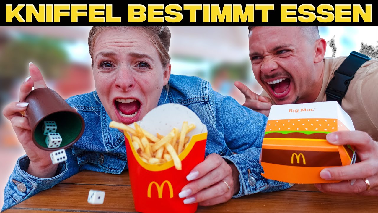 Kniffel bestimmt unser Essen für 1 Tag 🎲 🍟 🍔
