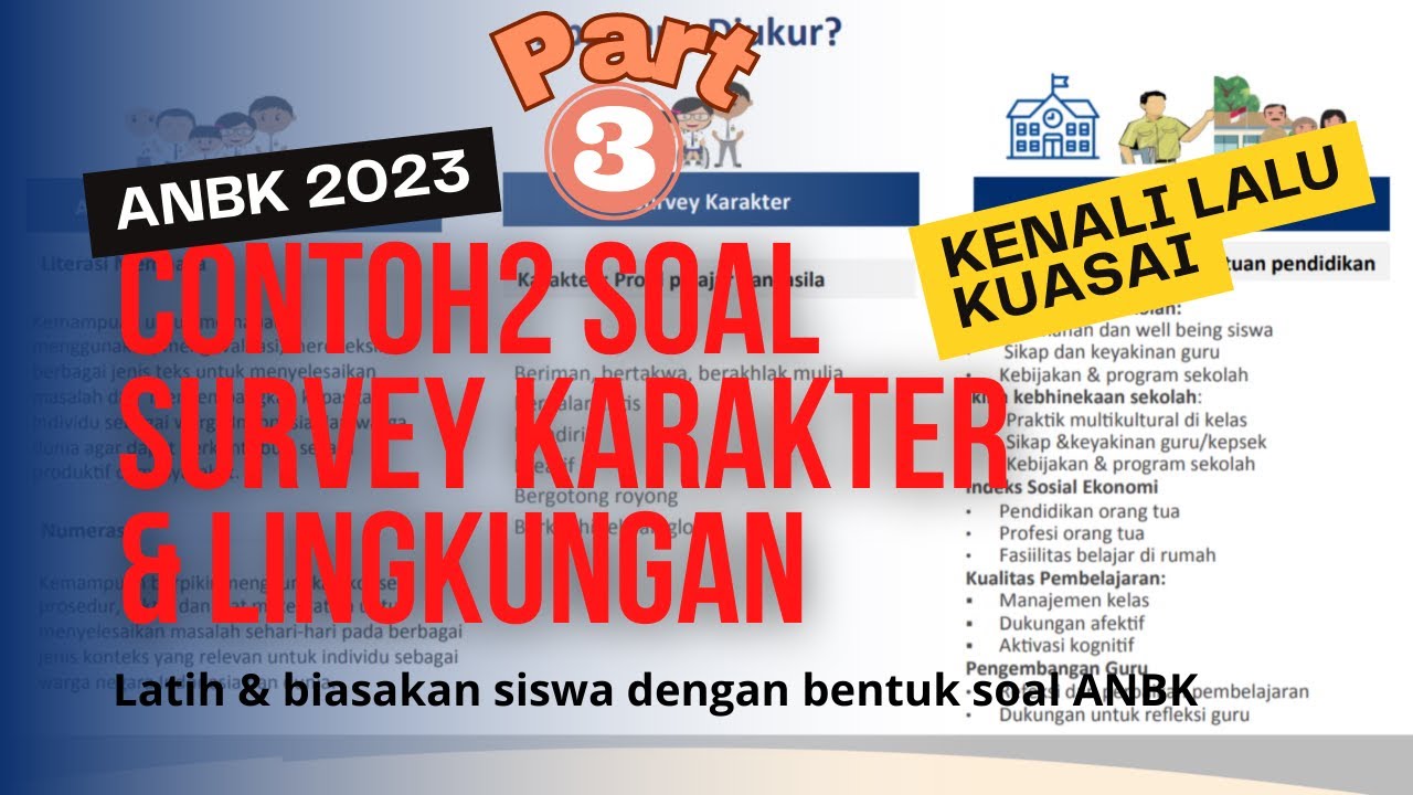 Soal ANBK Survei Karakter dan Survei Lingkungan
