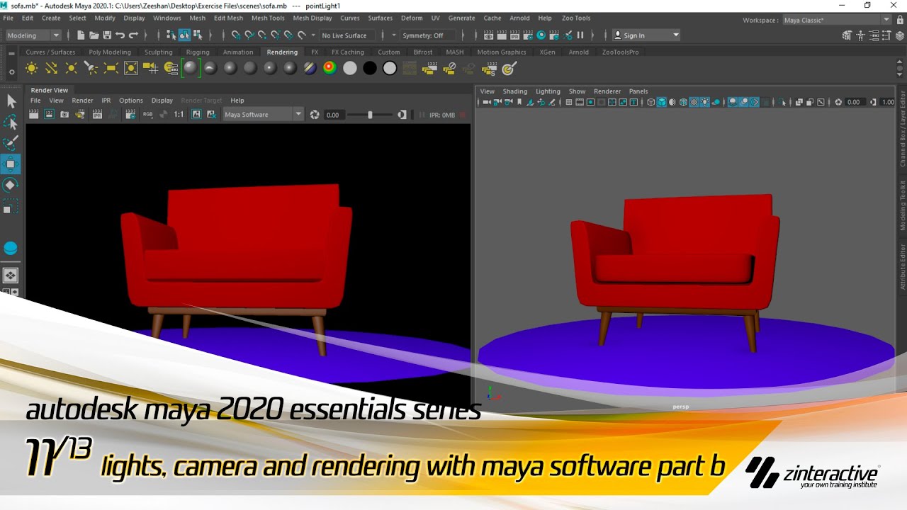 Lights, Camera and Rendering with Maya Software | Autodesk Maya Essentials Series |Lesson11/13-PartC