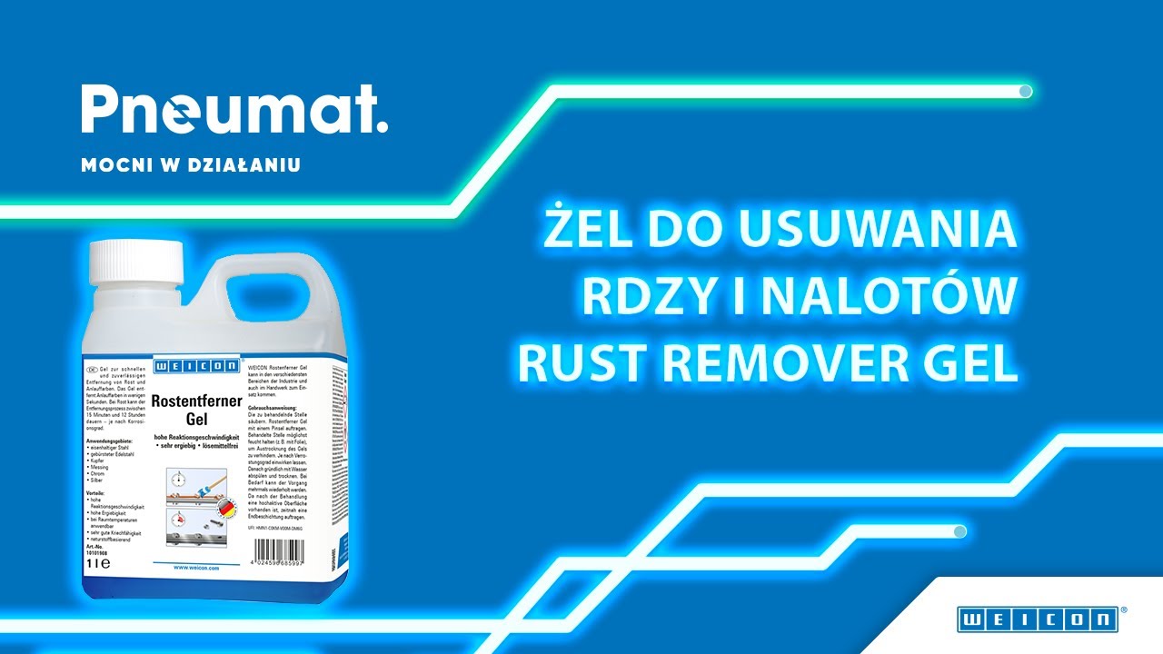 Chemia, preparat, płyn do usuwania nalotów rdzy z metalu - środek na rdze WEICON Rust Remover Gel