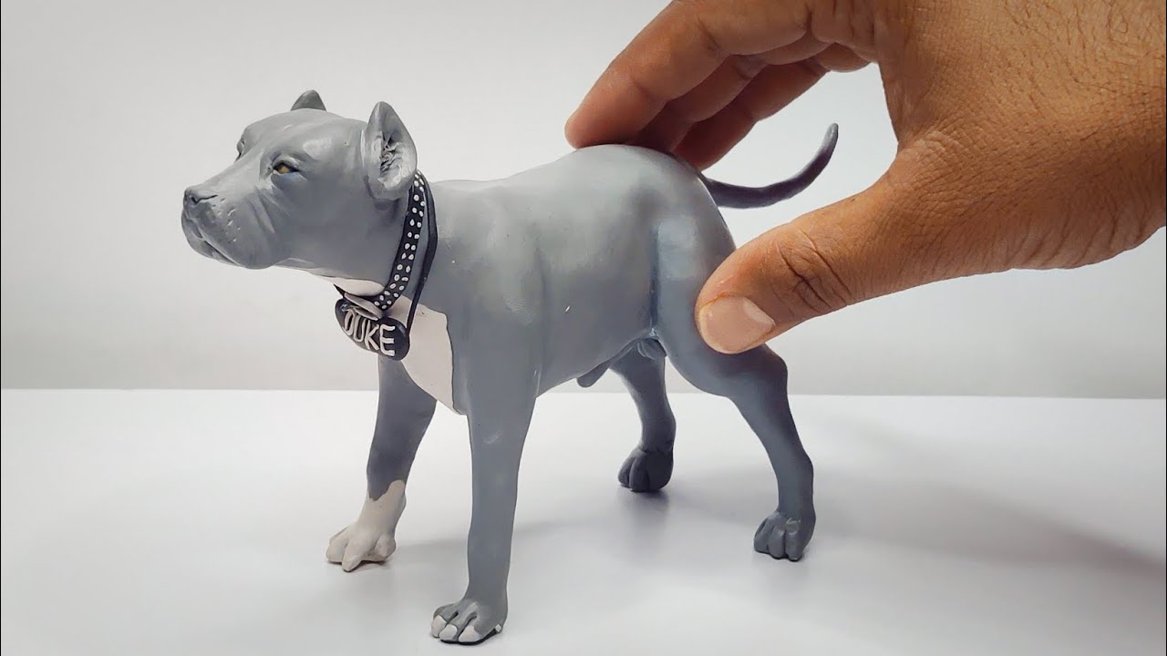 DIY: miniature Clay Dog with polymer clay Easy