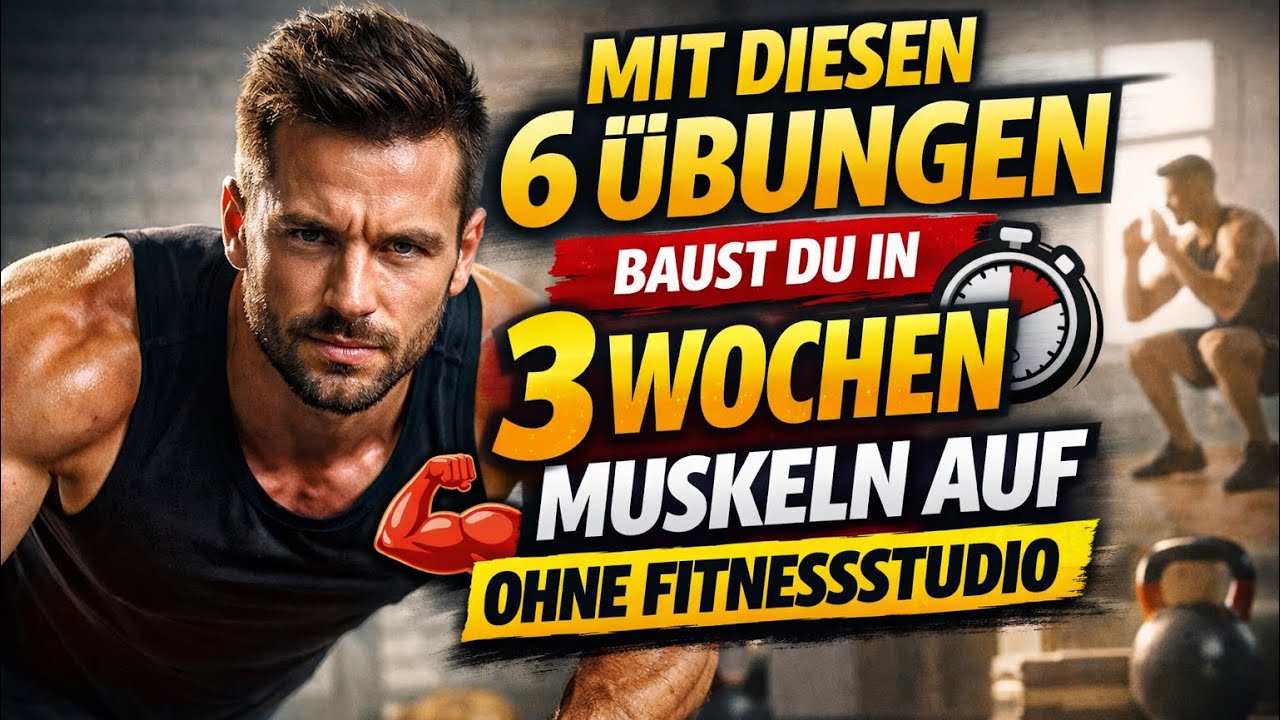 Mit diesen 6 Übungen baust du in 3 Wochen Muskeln auf – ohne Fitnessstudio!