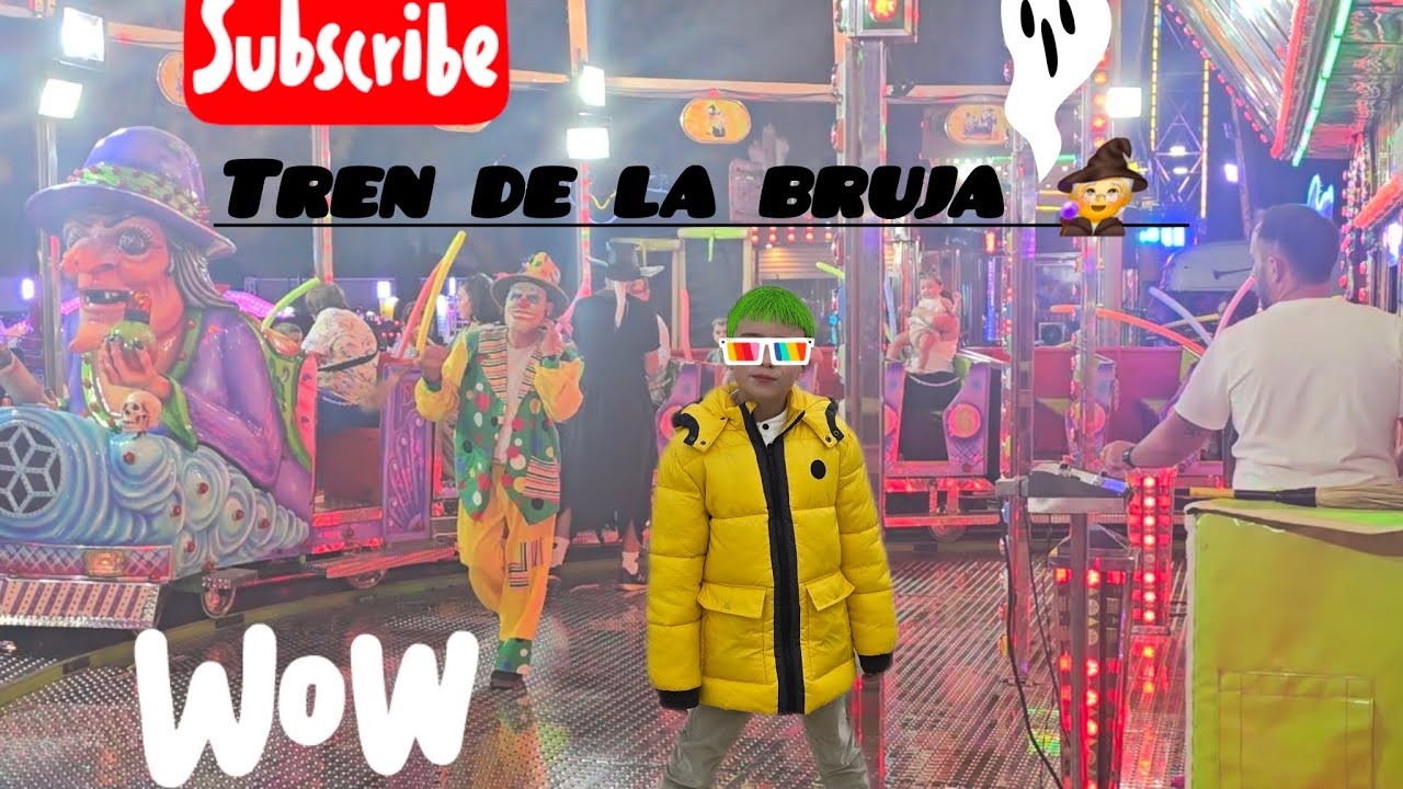 El tren de la BRUJA,me monto y me la LIAN#foryou #beautiful #ferias #comedy #niños #funny