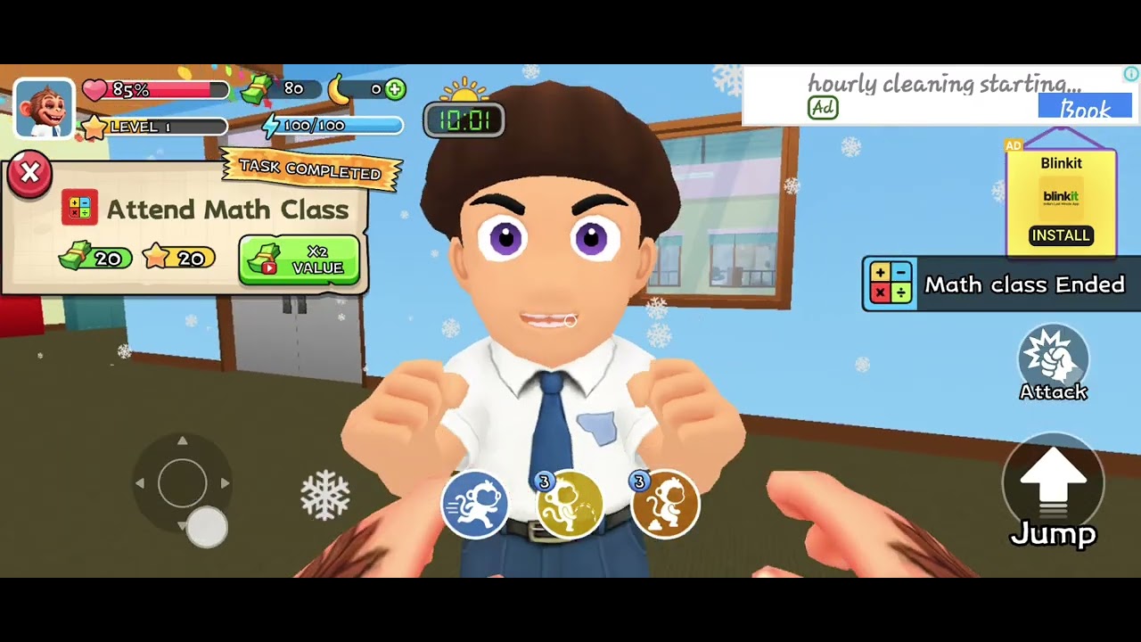 Monkey Student School | School monkey 