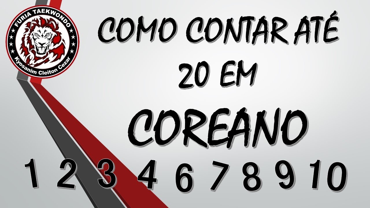 Contagem de 1 a 20 em coreano