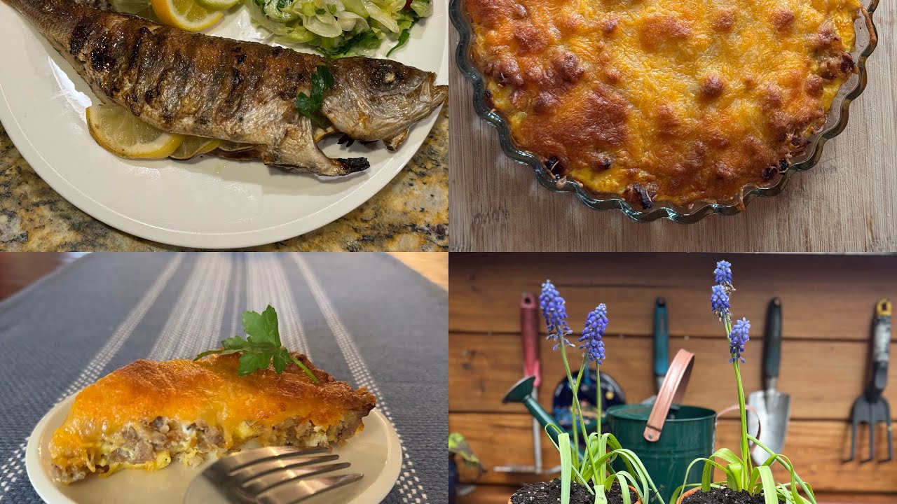 Grilled Red Snapper, Breakfast Casserole & Painted Pots 