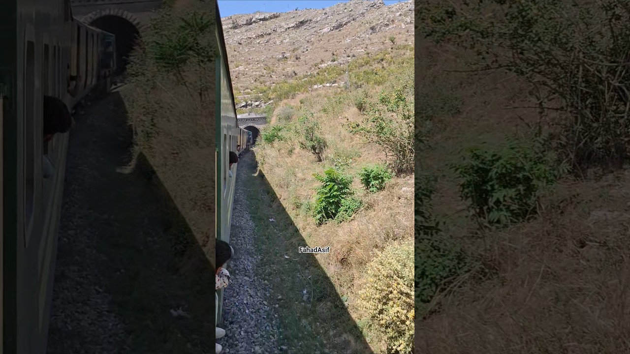 1up Khyber Mail passing from Sangjani tunnel near Taxila Cantt