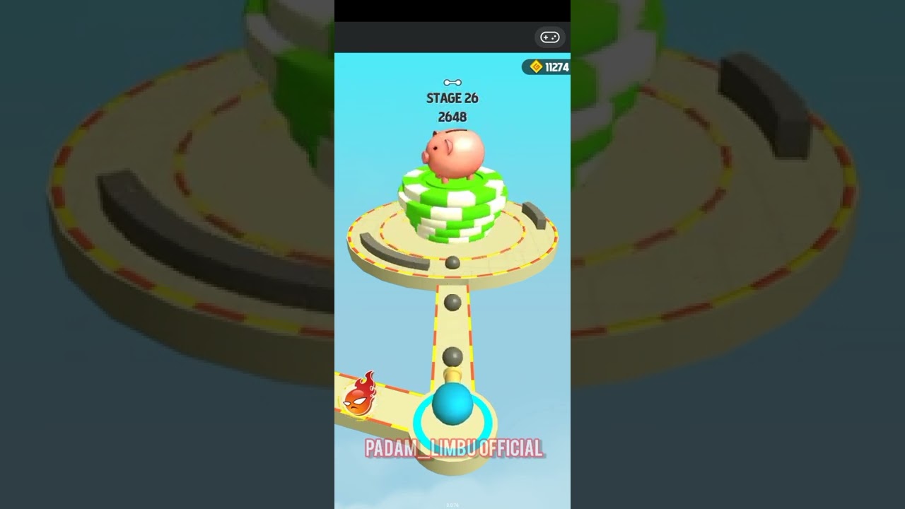 Angry balls 3D playing by padam limbu