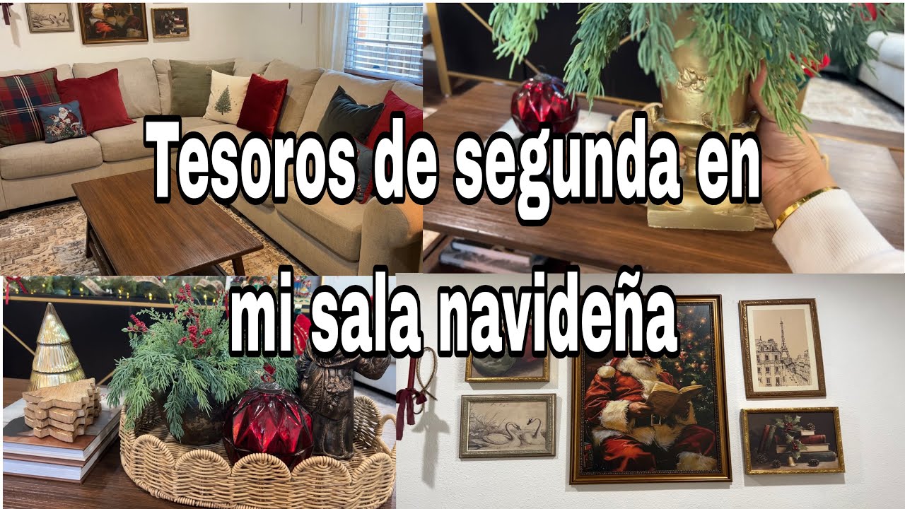 Mi Sala Navideña con Tesoros de Segunda Mano y nuevos, Vintage y festiva 2025