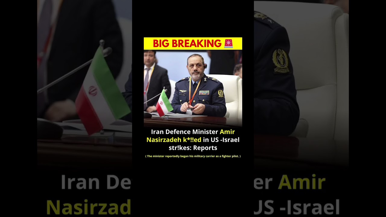 BIG BREAKING: Iran Defence Minister Reportedly Killed in Strikes 🚨🌍 #News #WorldAffairs #Public