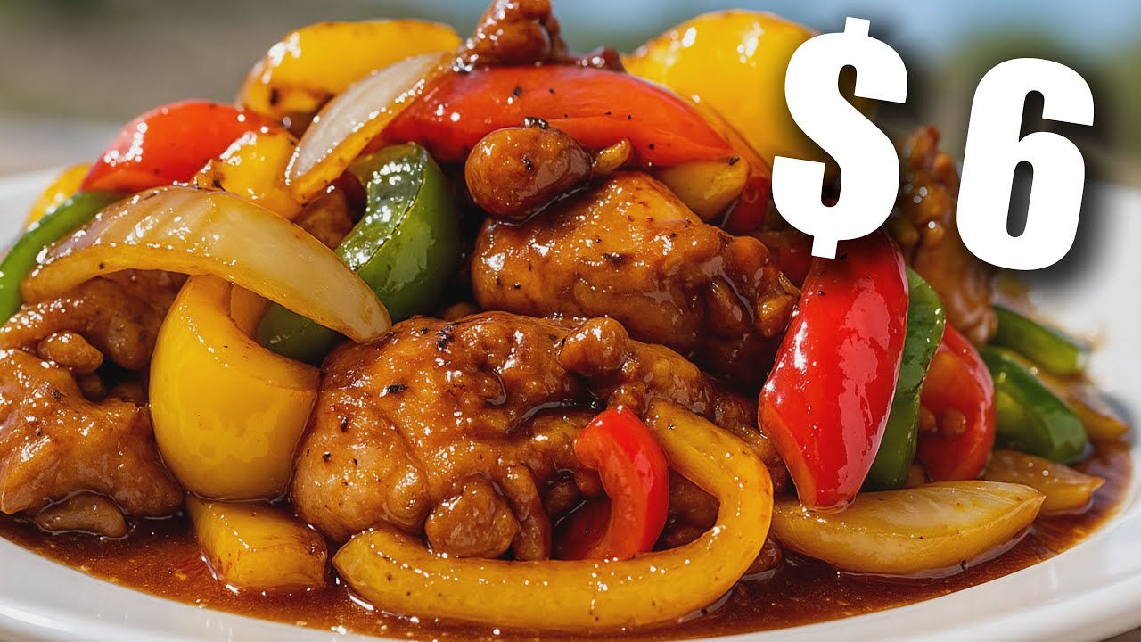 $6 Delicious Cheap Meal | Restaurant-Style Chicken Stir Fry With Bell Pepper