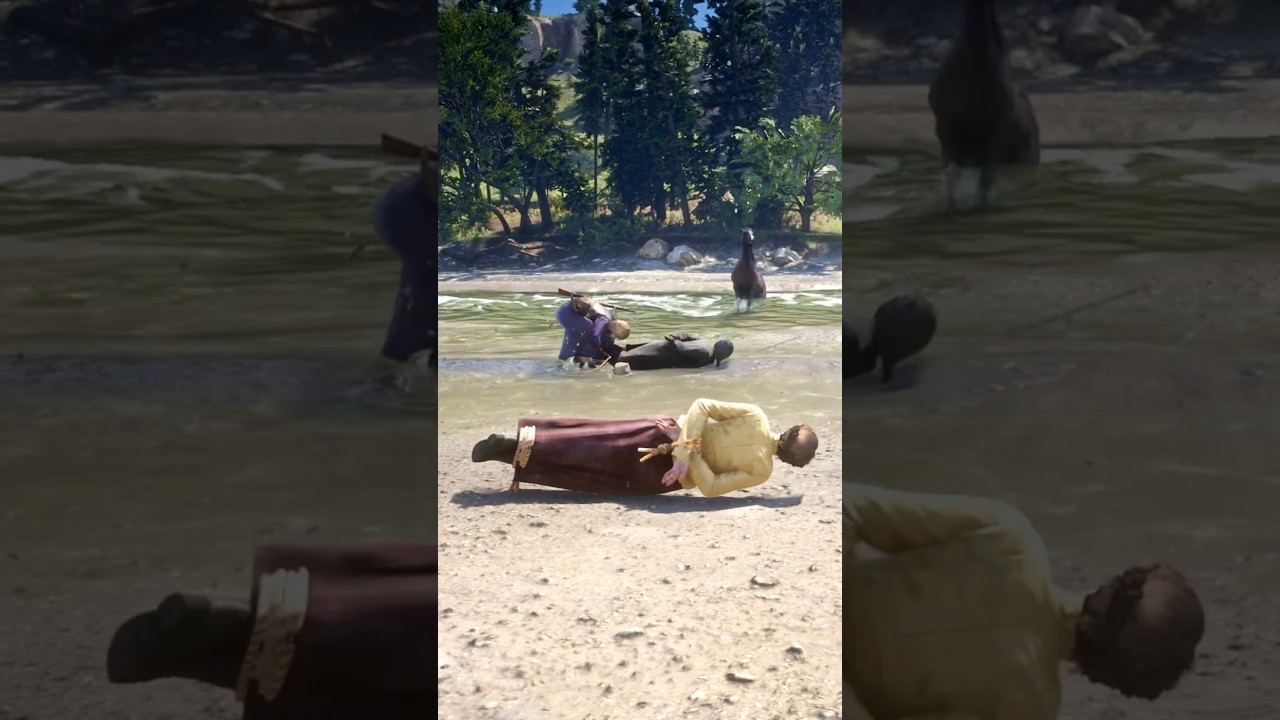 E.200 crazy simulated stunning survival skill RDR2 #shorts #viral