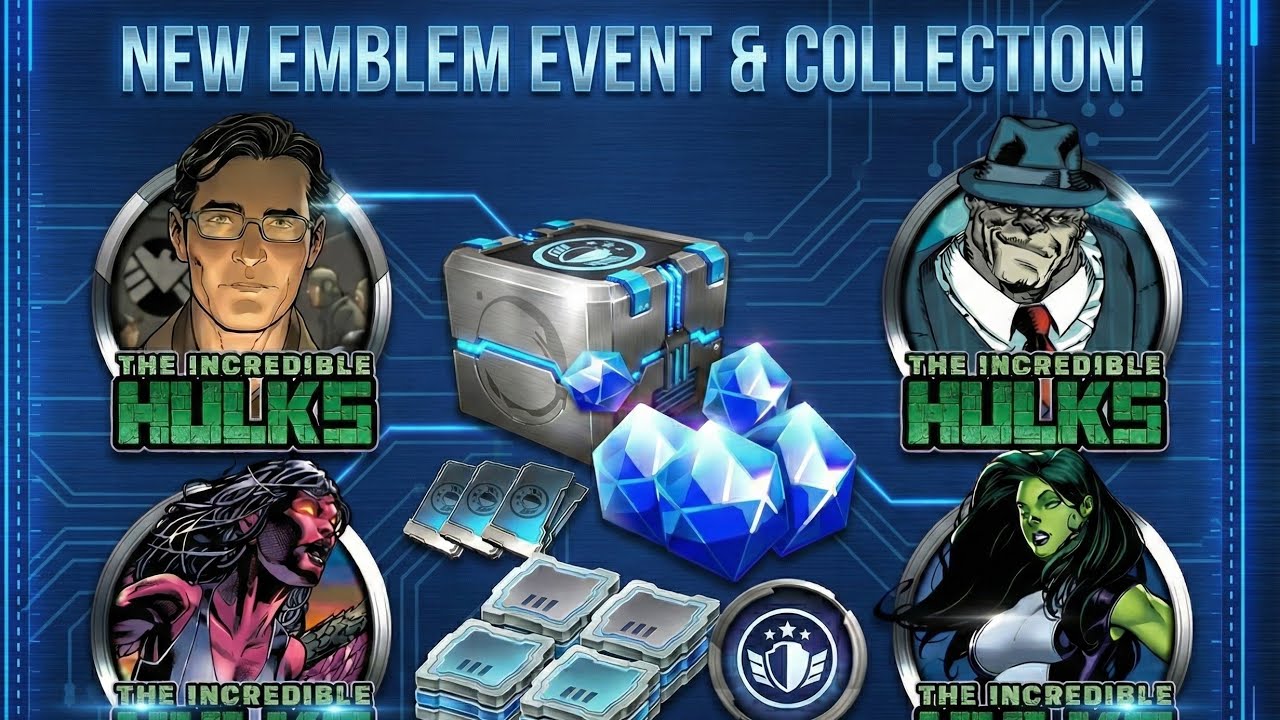 NEW EMBLEM COLLECTION GUIDE !! Massive Emblem Chest Opening & New Rewards ! In Marvel Future Fight 