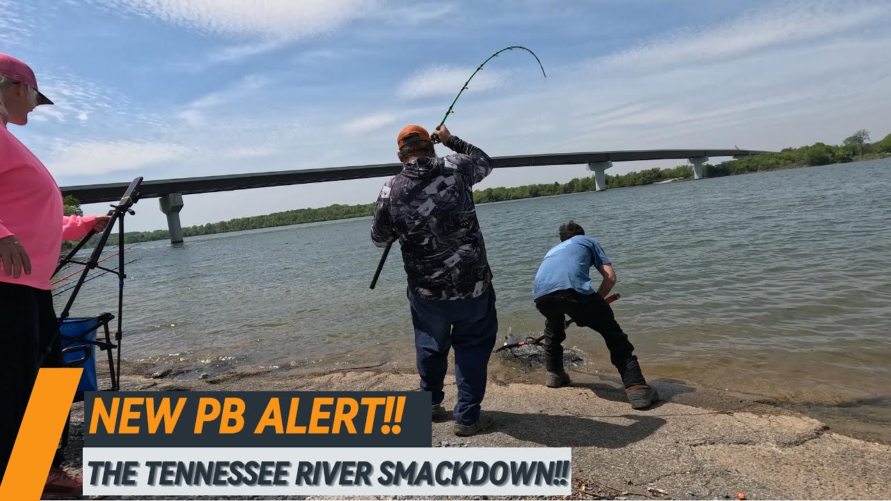 PB's Will Be Broken on the Tennessee River. Bank Fishing for Giant Catfish!