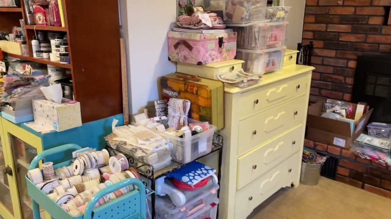 Craft Room Tour 2022 - Lace Organization - Fabric Organization
