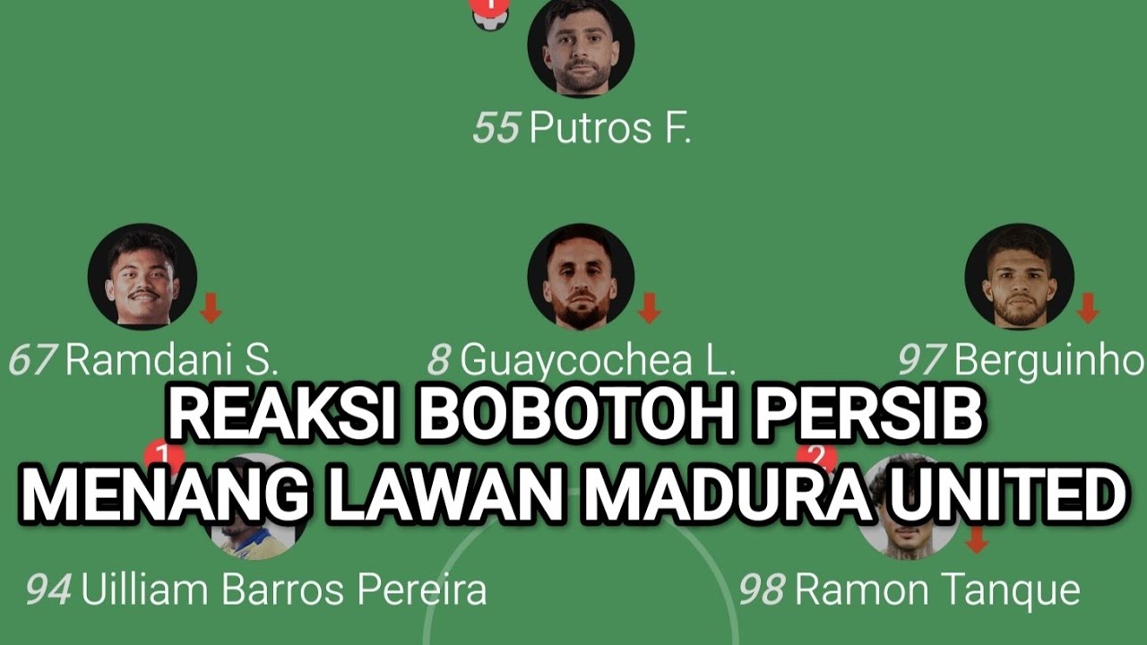Reaksi Bobotoh Persib Pesta Gol Lawan Madura United