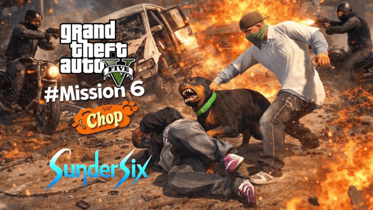 Миссия №6 GTA 5 - Чоп | Большая погоня Франклина и Ламара! #gta5 #gtav #gtagameplay #gaming