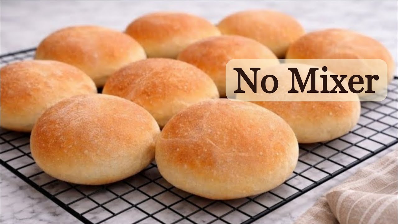 How to Make Easy Soft Buns | No Mixer, 6 Ingredients