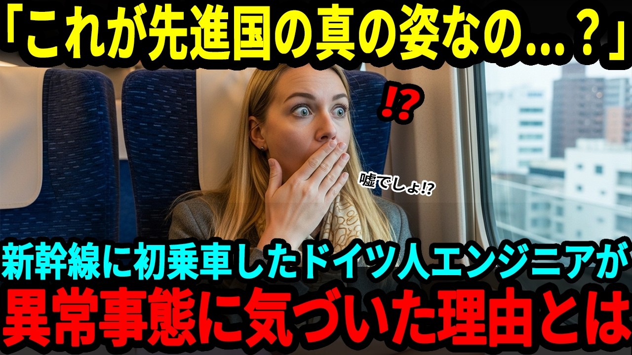 【海外の反応】「これが先進国の姿なの？」ドイツ人女性エンジニアが初めての新幹線で異常事態に気付いた衝撃体験とは