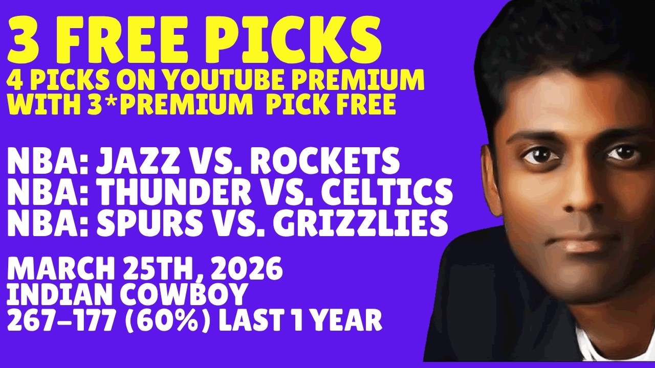 Wednesday NBA Basketball Picks Predictions & Best Bets 03/25/2026 Indian Cowboy Picks Predictions