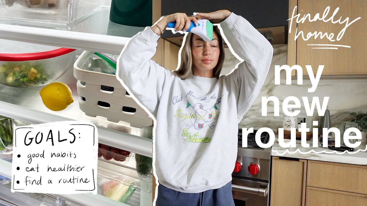 home for summer & my new routine! ✨  (groceries, cooking & new habits)