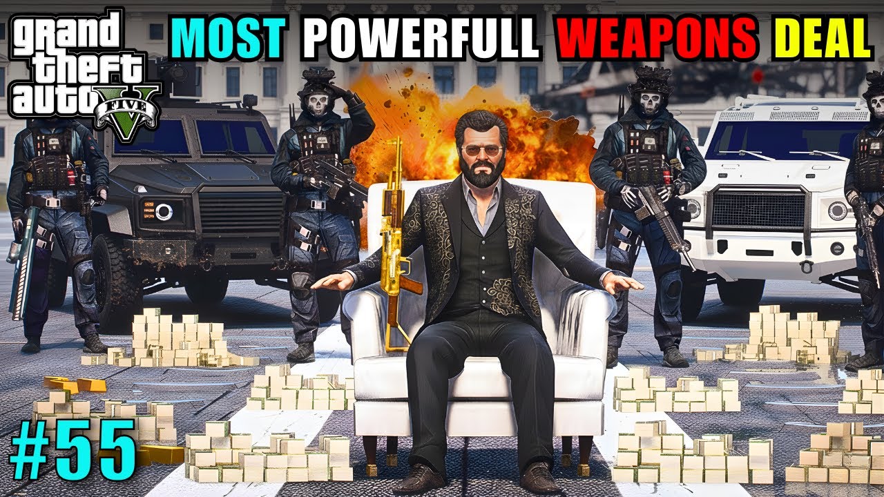 POWERFULL WEAPONS DEAL WITH ARMY💀  | GTA 5 CINEMATICS GAMEPLAY #55