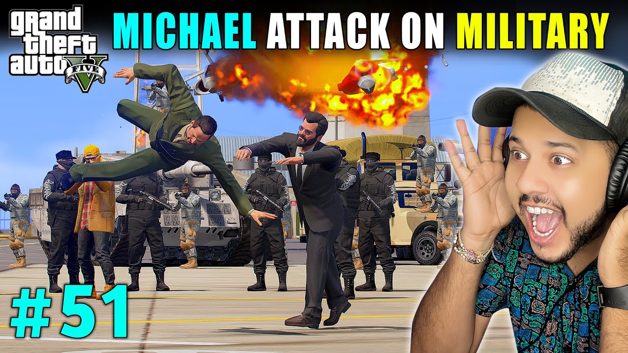 MICHAEL ATTACK ON MILITARY COLONEL | TECHNO GAMERZ GTA 5 🔥  | GTA 5 GAMEPLAY #51 | GTA V