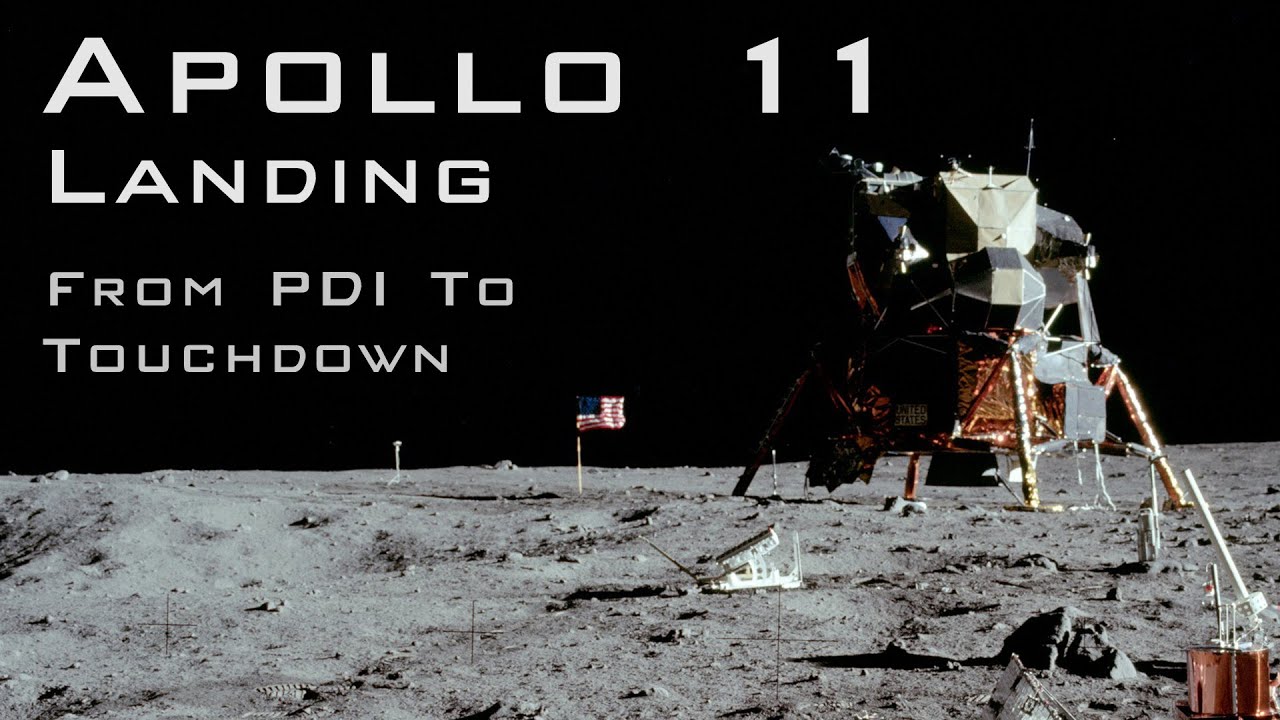 Apollo 11 landing from PDI to Touchdown