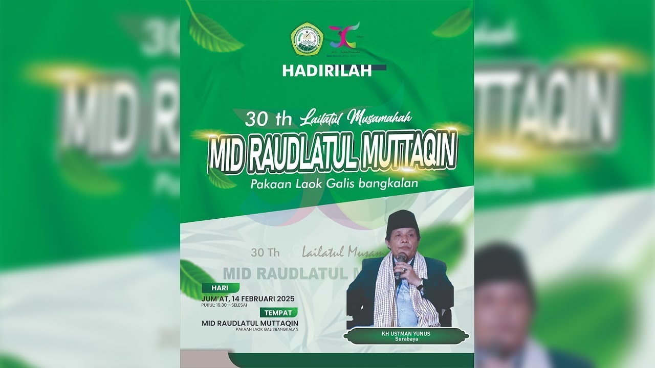 Lailatul Musamahah Ke 30 MID Raudlatul Muttaqin Pakaan Laok 14 Februari 2025 | Romuna Media