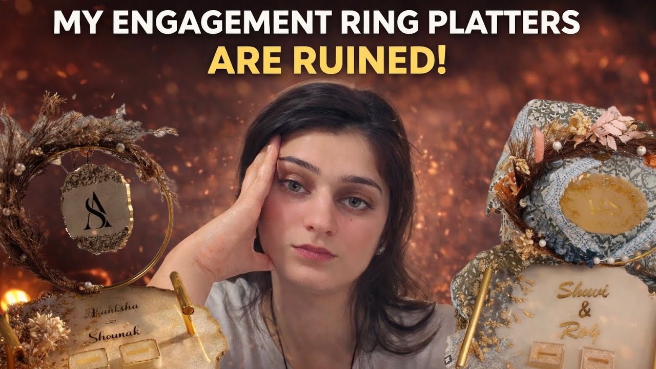 Ring platter bigad gaya 😭!! #shuvi21 #ringceremony #ringplatter #packing