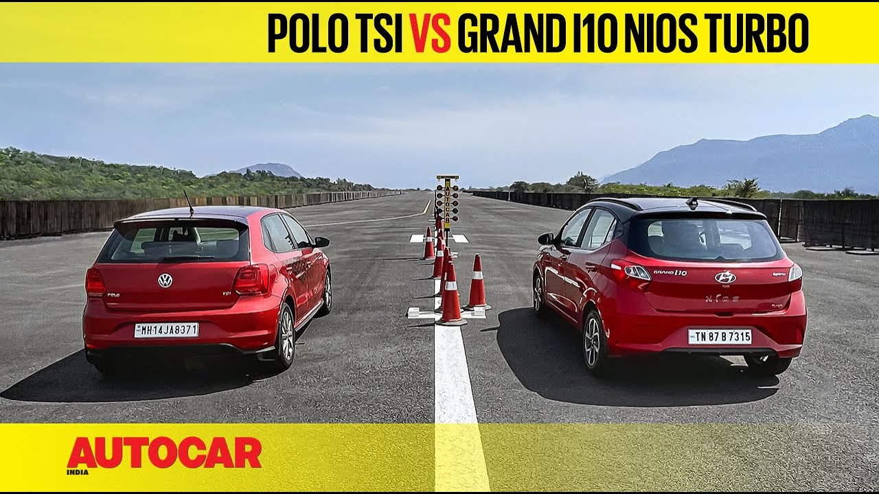 Drag Race: Volkswagen Polo TSI vs Hyundai Grand i10 Nios Turbo - 1.0 Republic! | Autocar India
