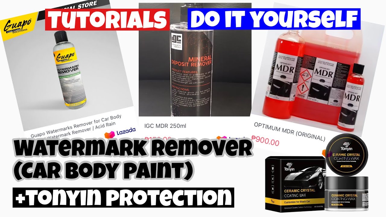 Watermark removal on car body paint using MDR by OPTIMUM, watermark remover by GUAPO & IGC